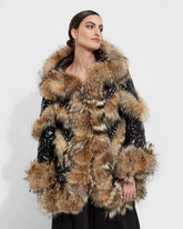 ABRIGO CHAROL NEGRO PELO NATURAL